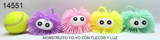 Imagen de MONSTRUITO YO-YO CON FLECOS Y LUZ 4.25
